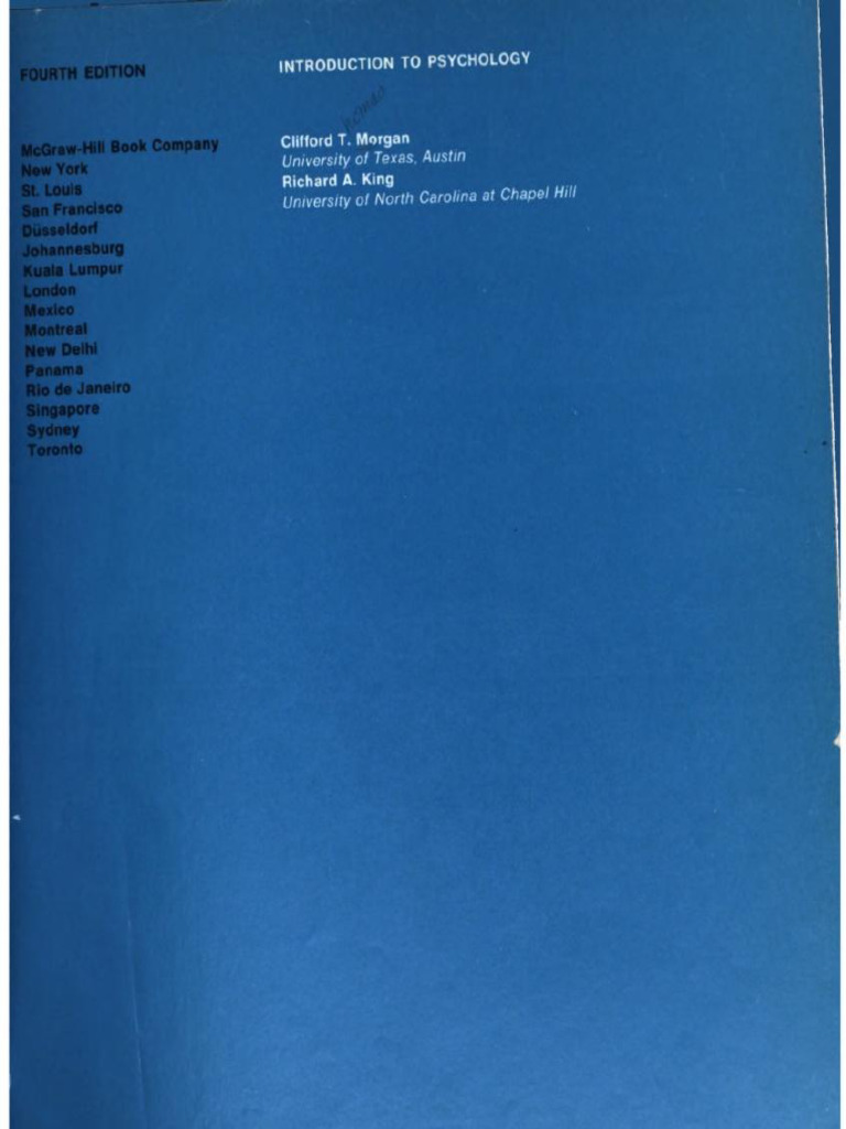 Introduction To Psychology (1971, McGraw-Hill) | PDF
