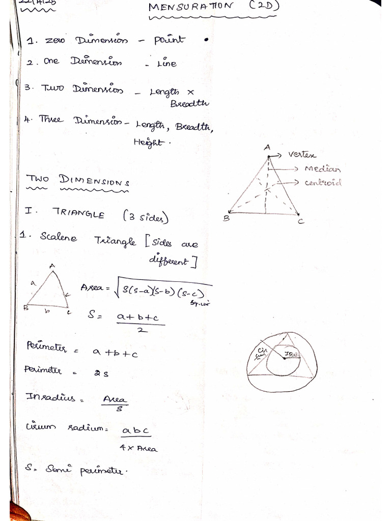 Mensuration 2D and 3D | PDF