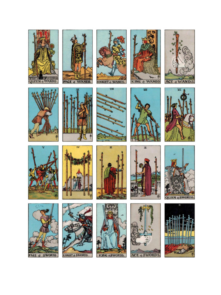 Printable Rider - Waite Smith (RWS) Cards | PDF