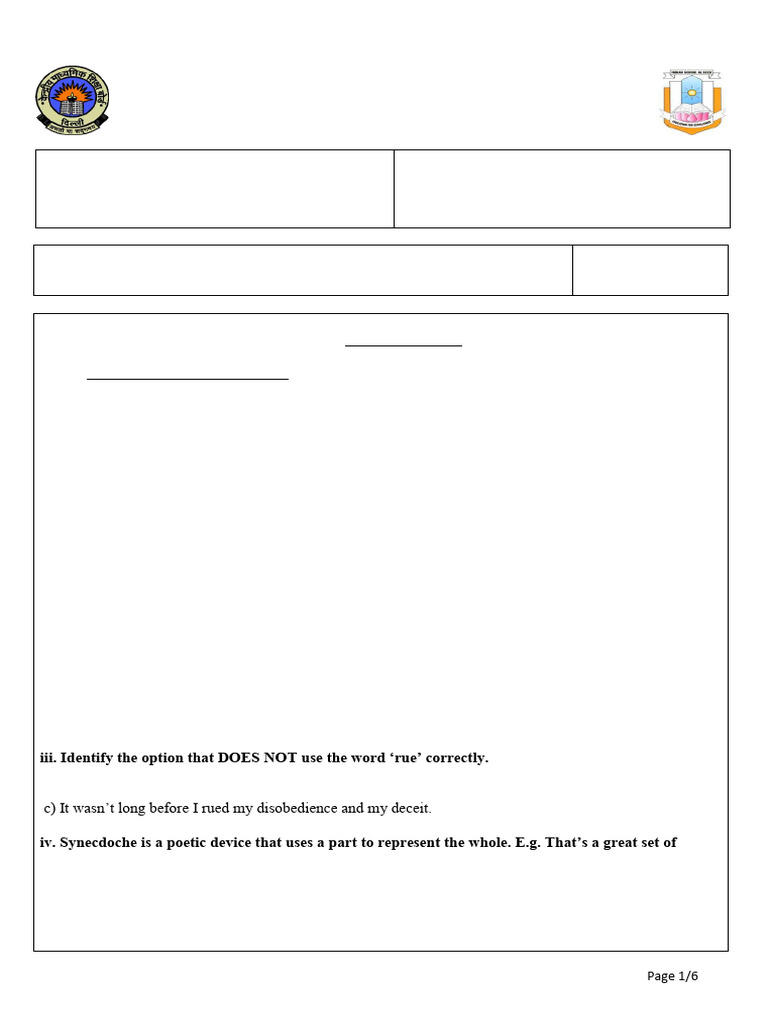 Class X Eng Handout 2 Dust of Snow, Fire and Ice | PDF | Greed | Hatred