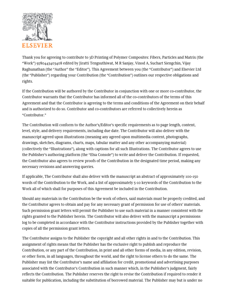 Contributor Agreement | PDF | Publishing | Proprietary Software