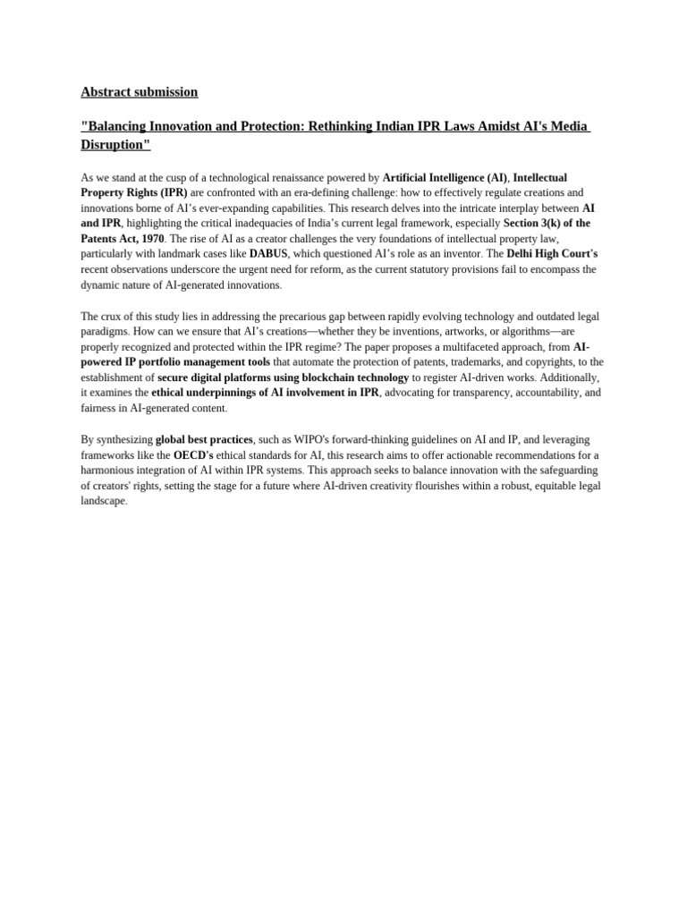 Abstract Submission | PDF