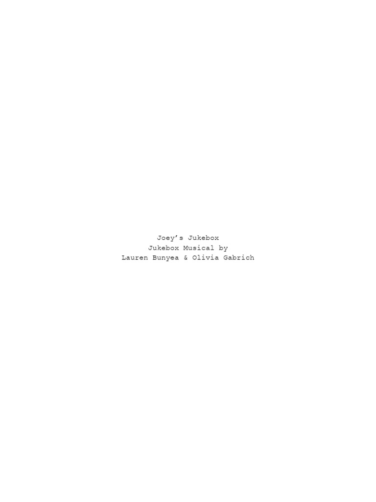 Joey's Jukebox Script | PDF