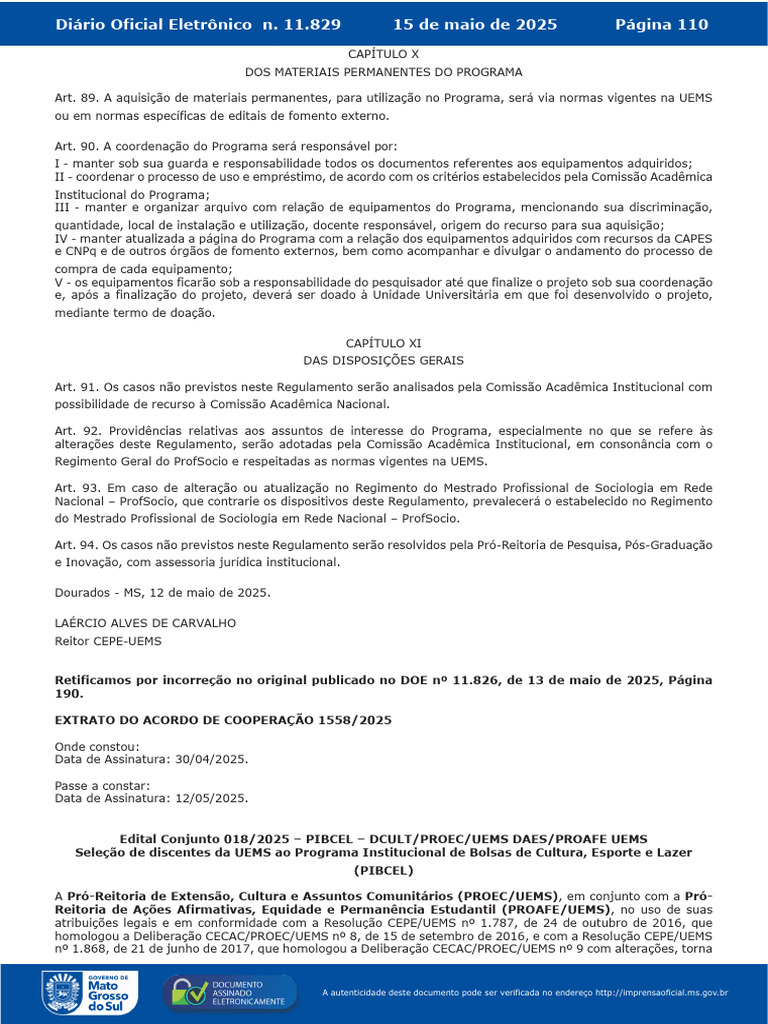 Uems - Editais2025 05 15 - 10 23 01 | PDF | Plágio | Interdisciplinaridade
