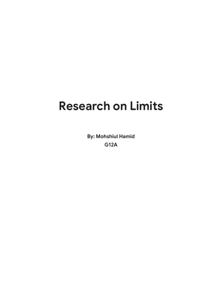 Understanding Limits in Calculus | PDF