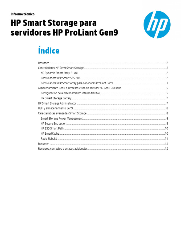 4aa5-4526ese HPP Smart Storage SHP Pro g9 | PDF | Unidad de estado ...