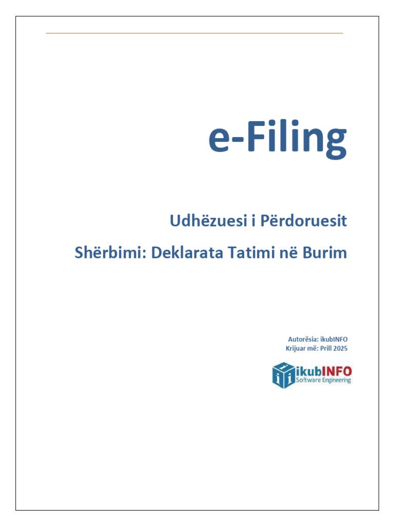 AL E-FILING Udhëzues Përdoruesi Deklarata TMB | PDF