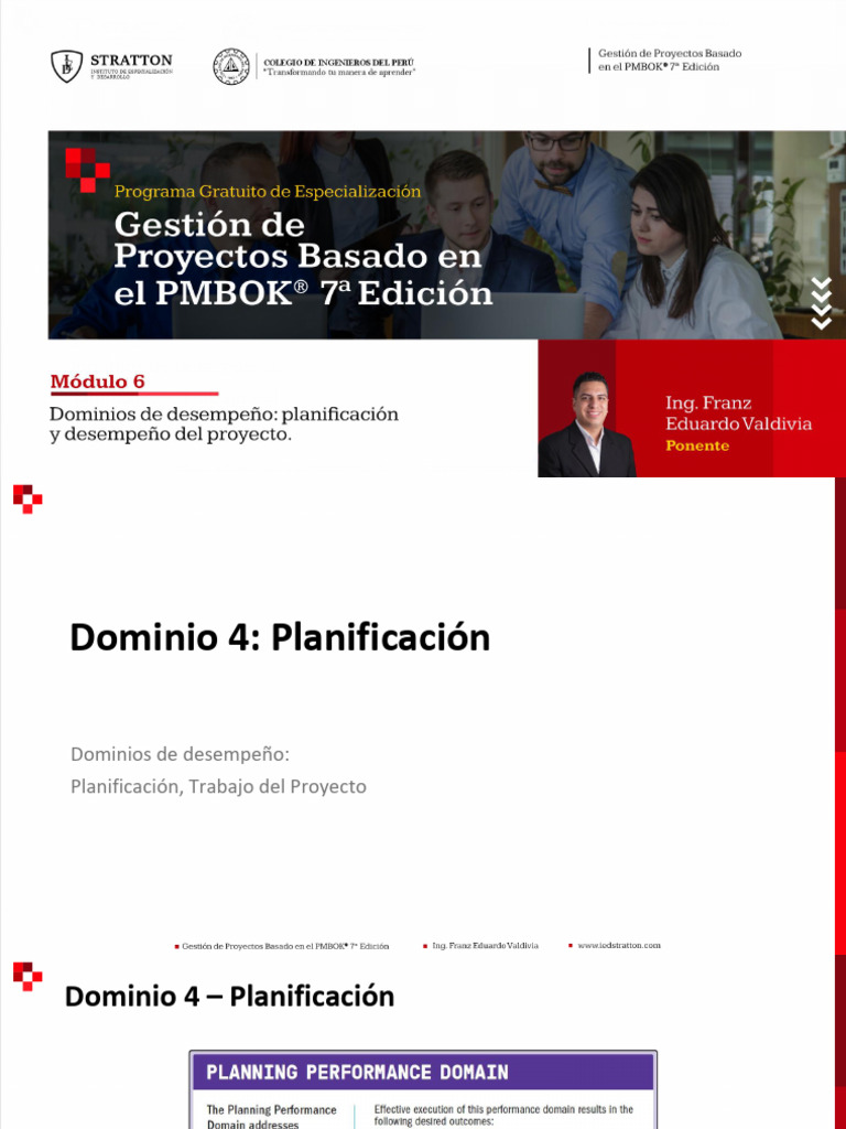 Módulo 6 - Gestión de Proyectos Bajo El Enfoque Del Pmbok 7 Edición ...
