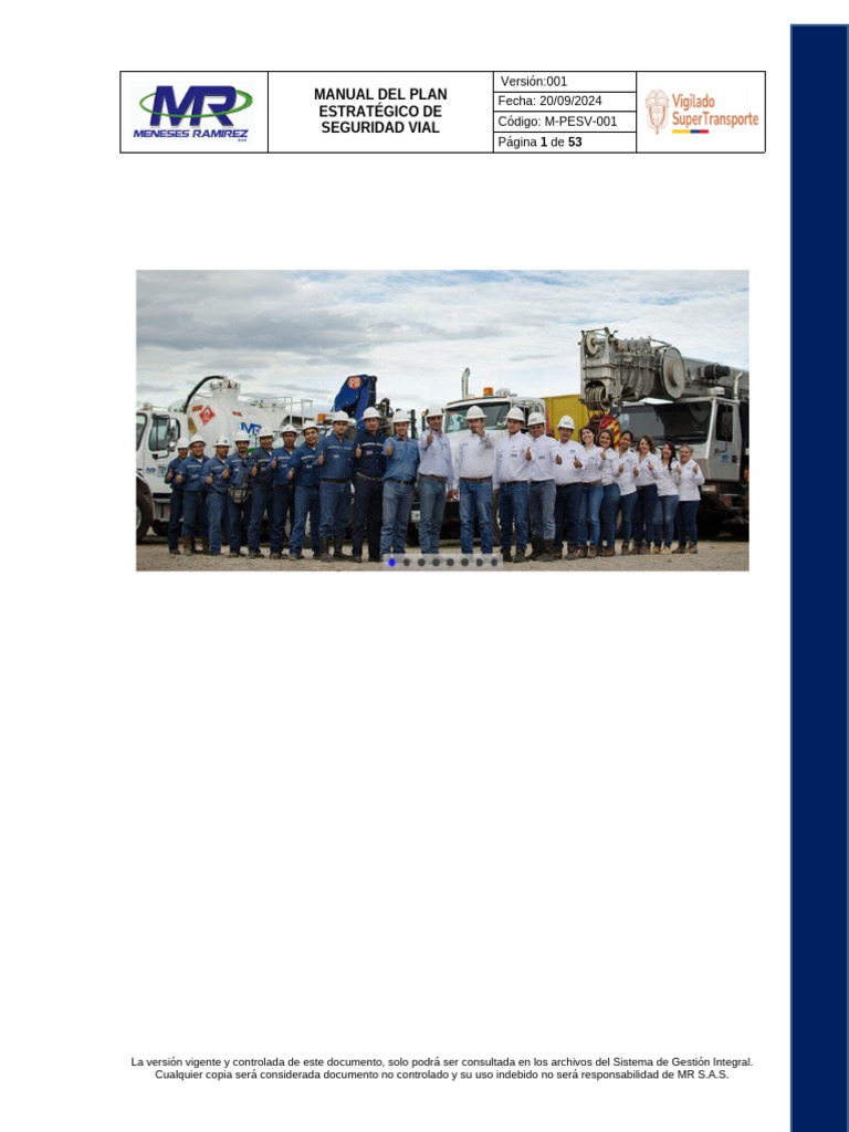 M-Pesv-001 Plan Estrategico de Seguridad Vial 2024 20 Septiembre | PDF ...