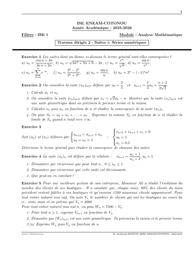 TD 2 | PDF | Concepts mathématiques | Fonctionnalités et modélisations