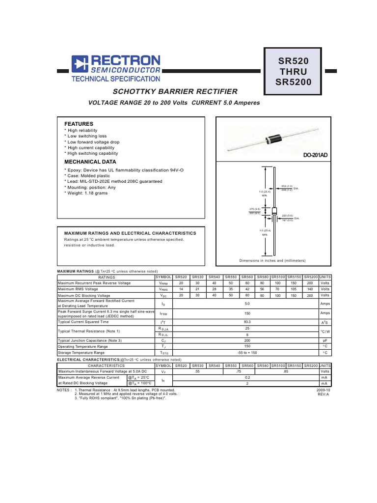 sr520-sr5200 | PDF | Rectifier | Voltage