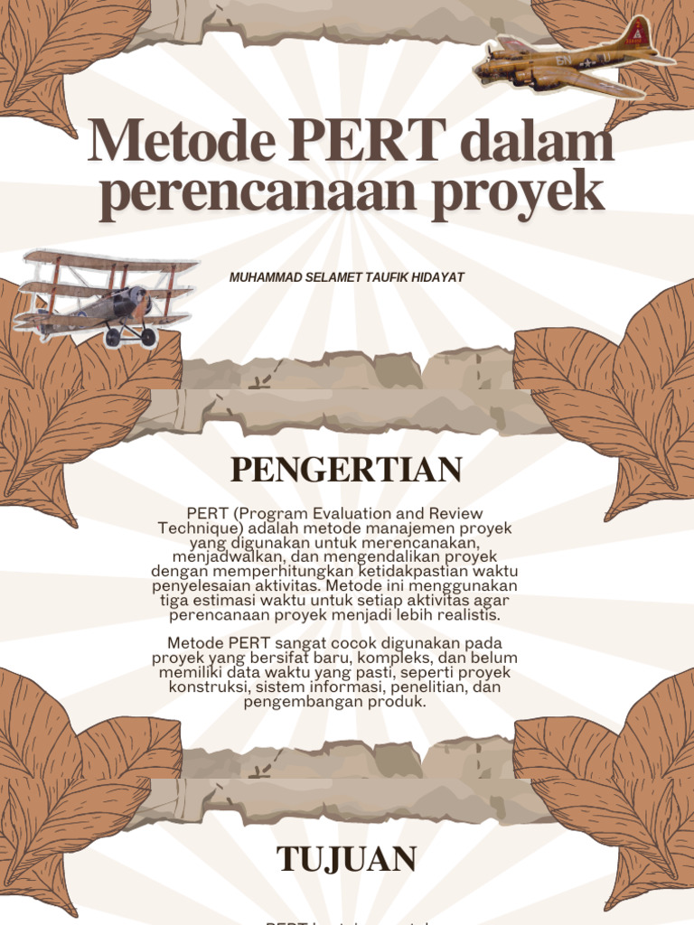 Metode PERT Dalam Perencanaan Proyek | PDF