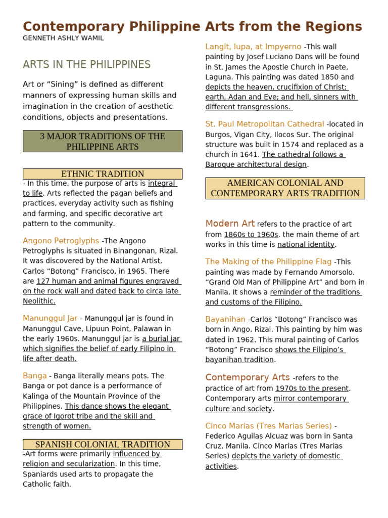 Arts in The Philippines | PDF | Philippines | Weaving