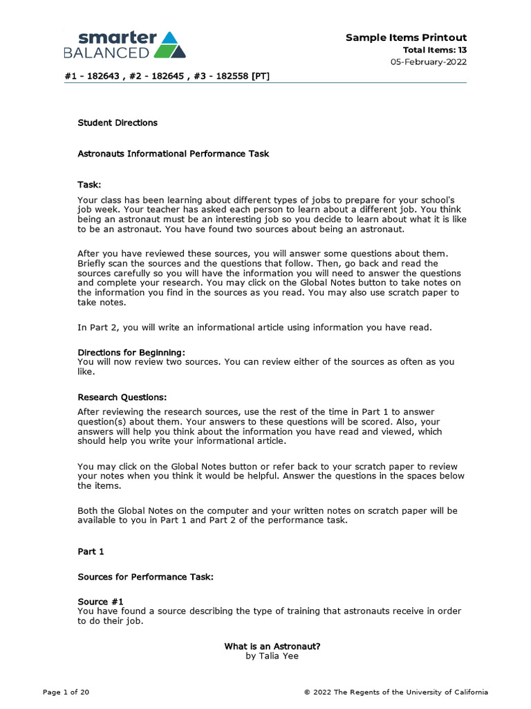 ISAT ELA Practice Test 3rd Grade. | PDF | International Space Station ...