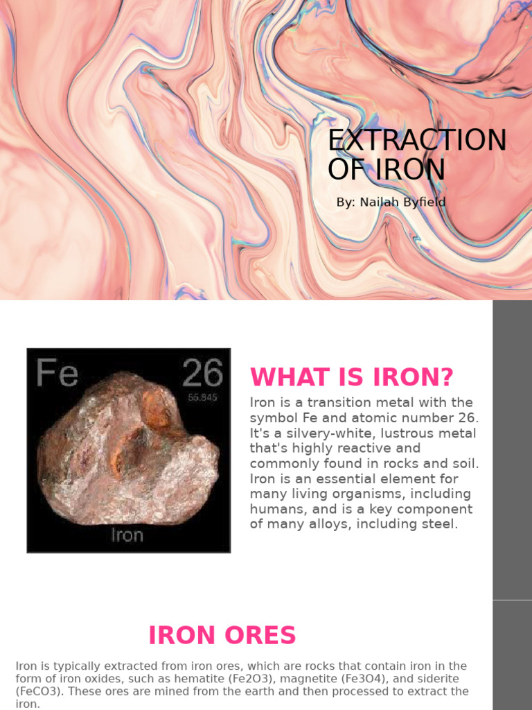 Presentation Extraction of Iron Presentation | PDF | Iron | Iron Ore