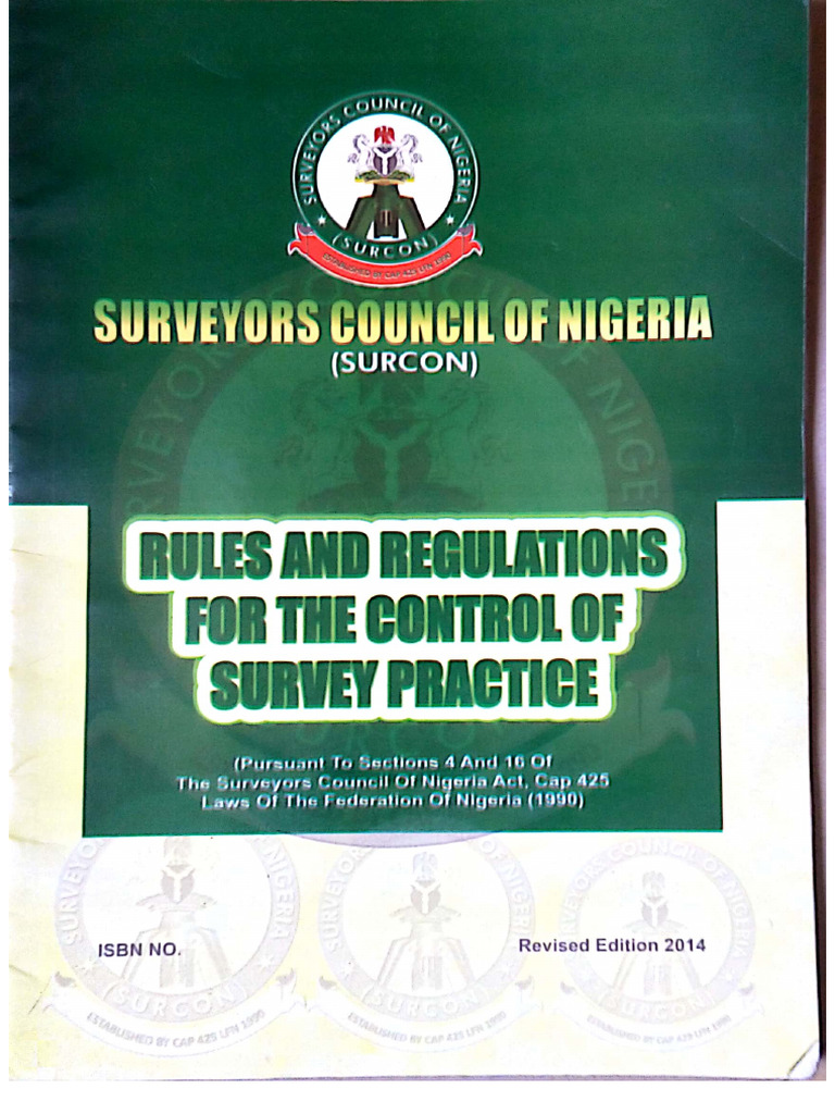 SURCON Rules and Regulations For Control of Survey Practice | PDF