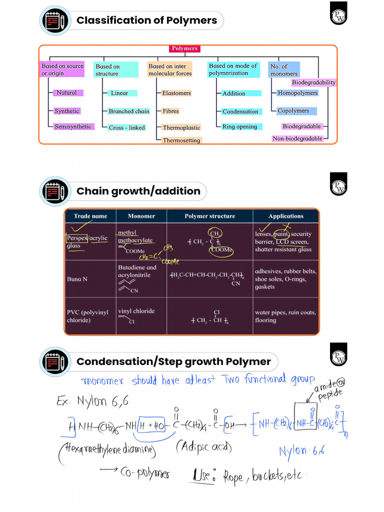 Polymers 03 _ Class Notes __ Lakshya MHTCET 2.0 2026_processed | PDF