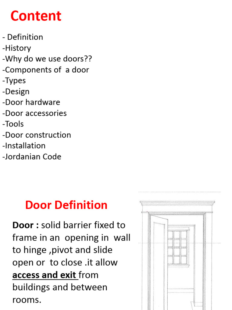 Building Finishing DOORS | PDF | Door | Framing (Construction)