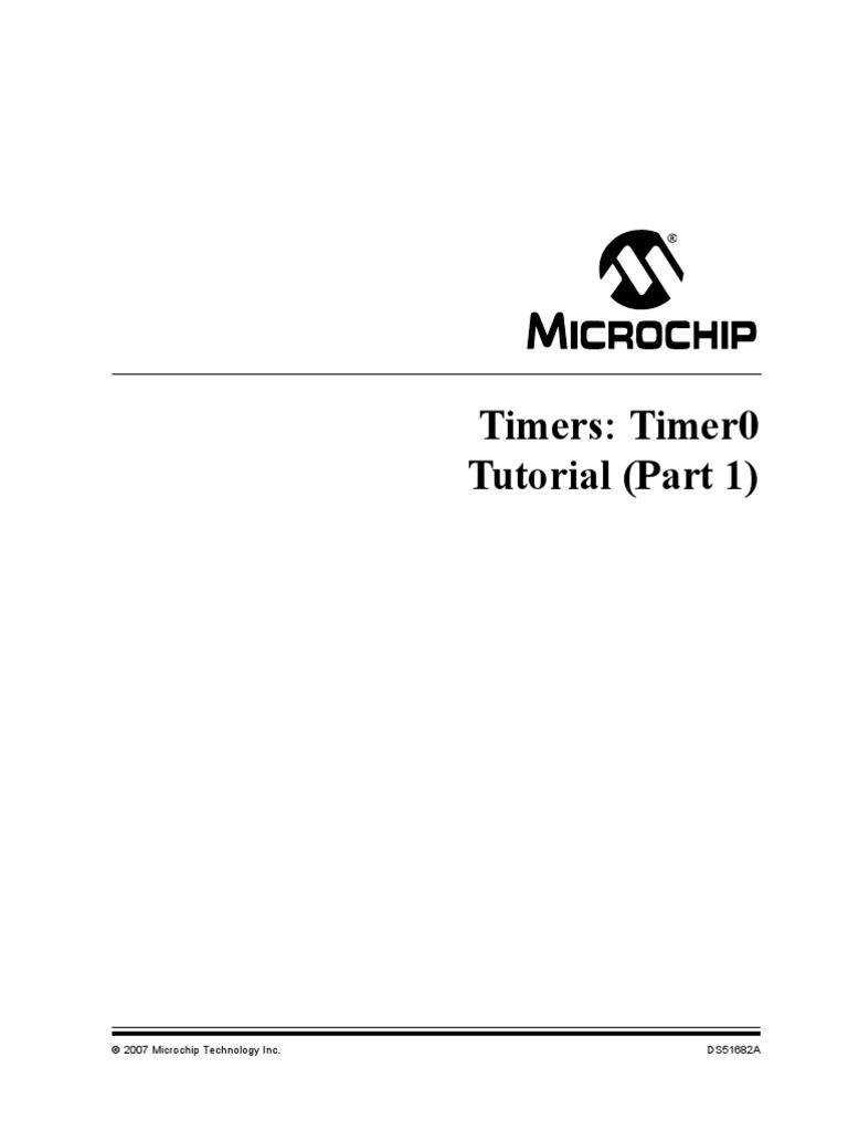 Pic Timer0 Tutorial Part1 | PDF | Pic Microcontroller | Microcontroller