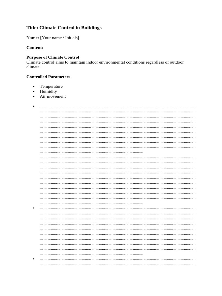 Climate Control | PDF | Engineering Thermodynamics | Building Technology