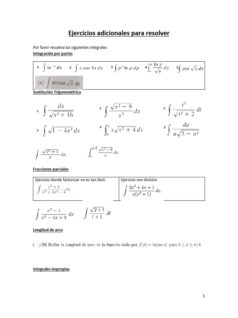 Ejercicios Adicionales para Resolver | PDF