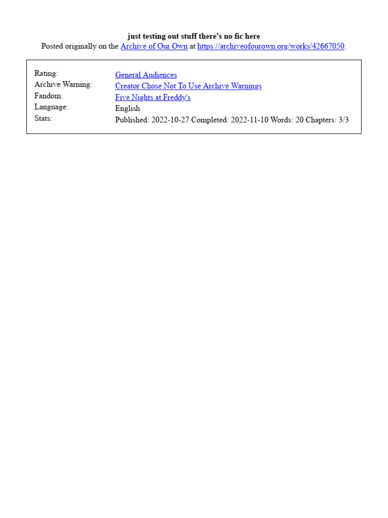 Just Testing Out Stuff | PDF