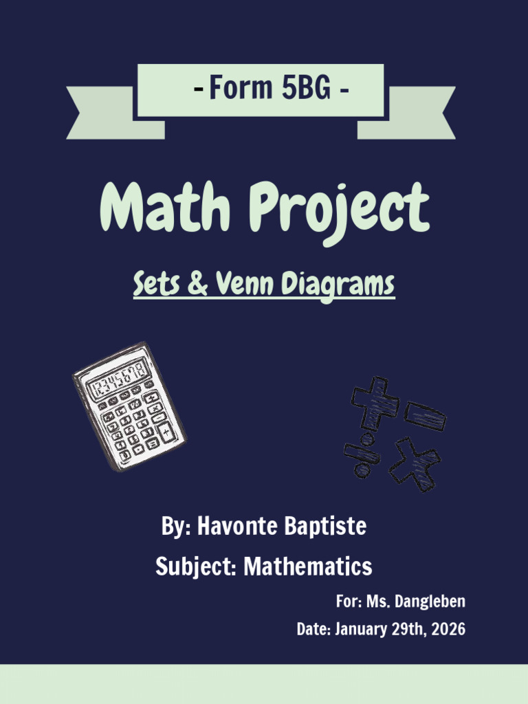 Math Project Cover Page | PDF
