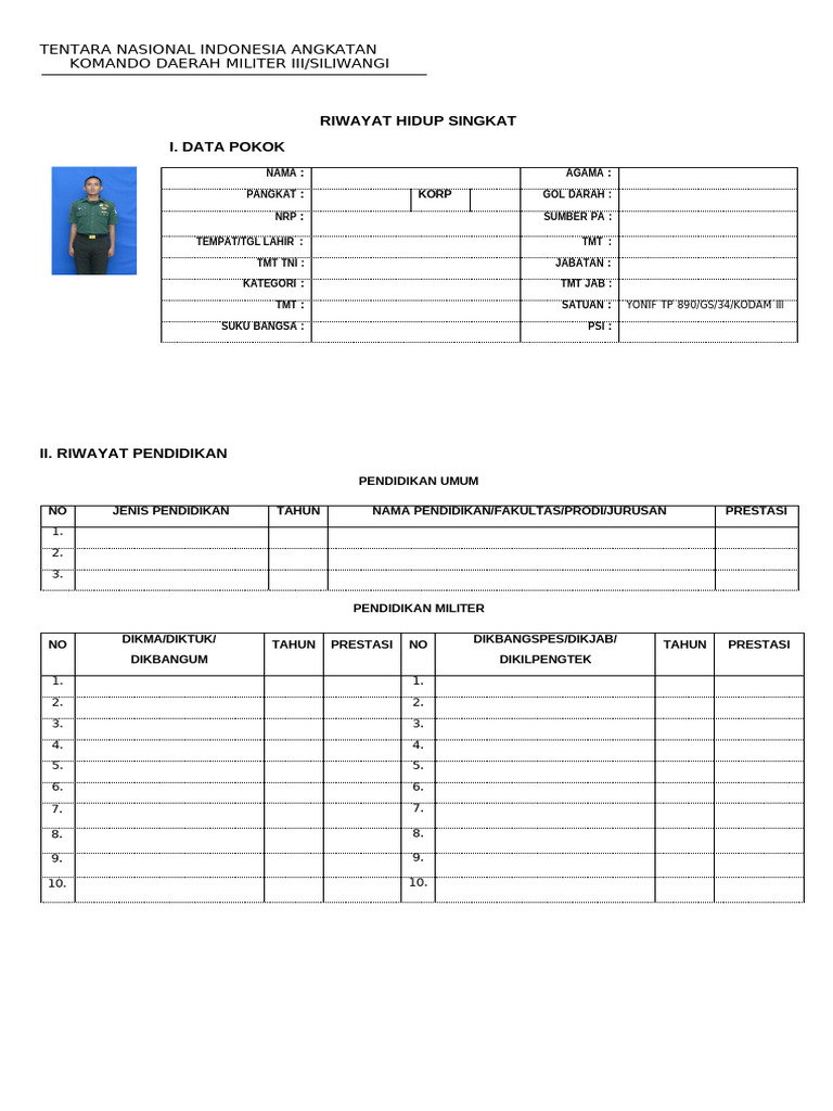 RH Kosong | PDF
