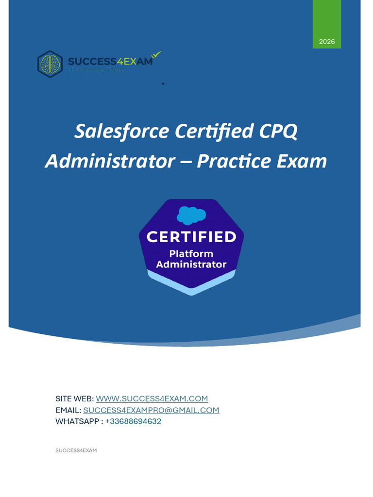 CPQ Administrator-Practice Test - DeMO | PDF | Pricing | Percentage
