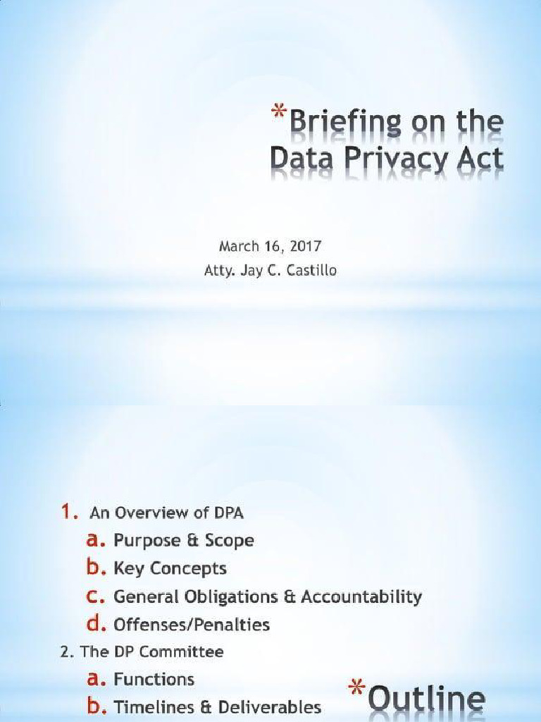 Data Privacy Act | PDF