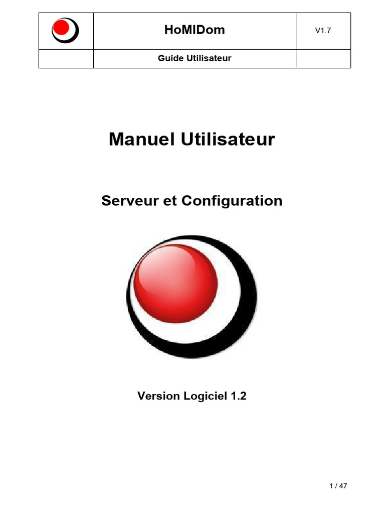 HoMIDoM GuideUtilisateur | PDF | Serveur (Informatique) | Macro-définition