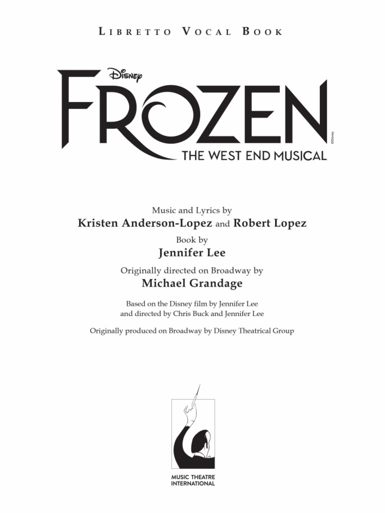 Disney's Frozen Libretto + Vocal Book (MTI Issuu) | PDF