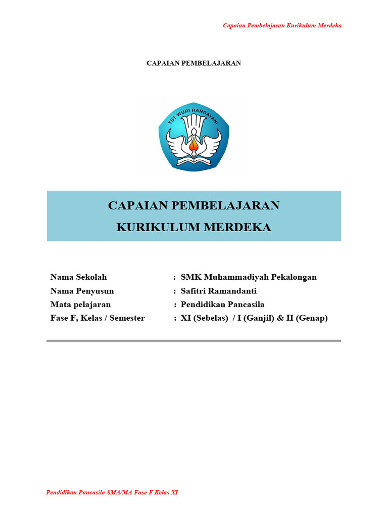 Modul Ajar Kelas Xi Pendidikan Pancasila | PDF