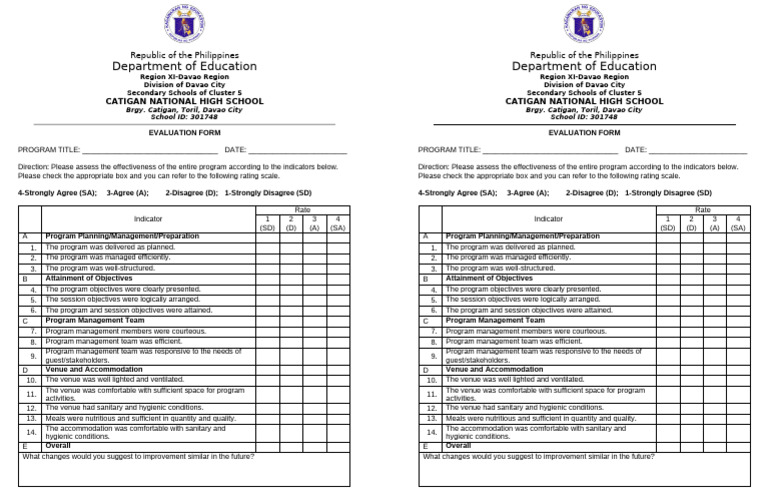 Activity Evaluation Form | PDF | Chess Theory | Chess