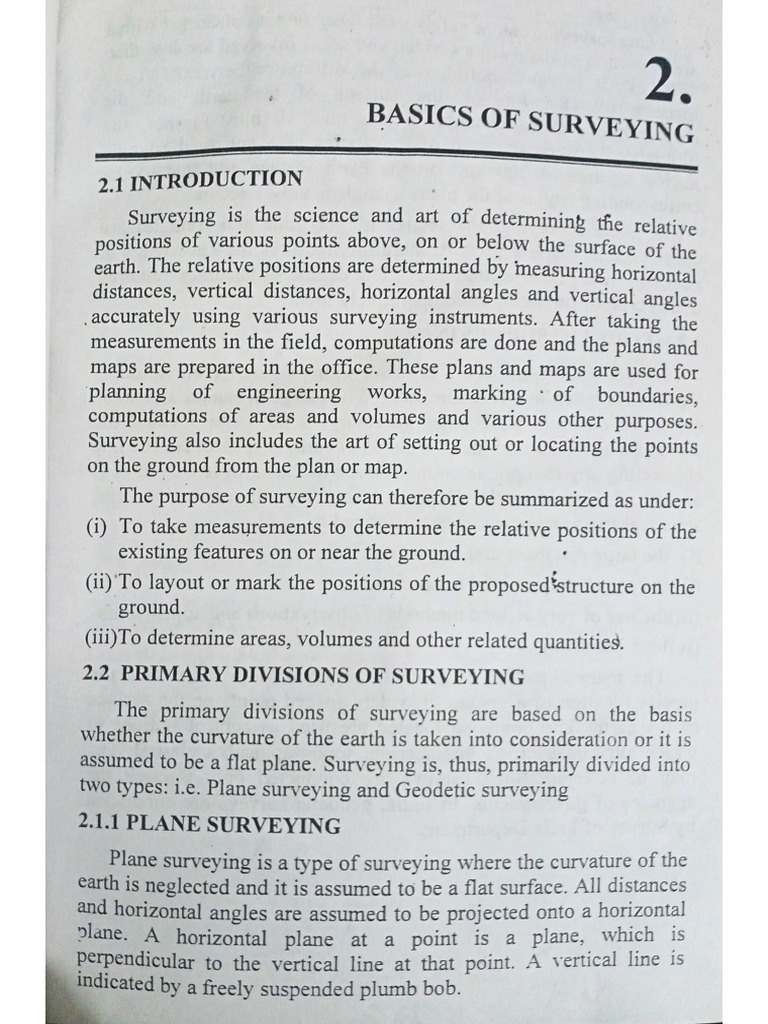 Basics of Surveying | PDF