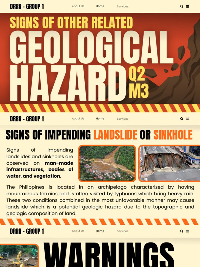 MODULE 3 DRRR GROUP 1 Signs of Other Related Geological Hazards ...