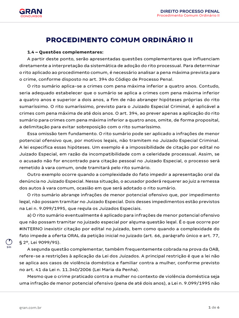 Processo Penal | PDF | Crimes | Crime e Violência