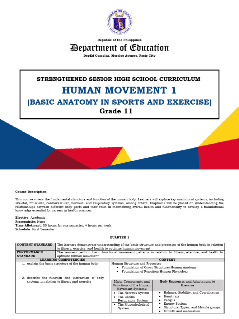 Human Movement 1 Basic Anatomy in Sports and Exercise | PDF ...