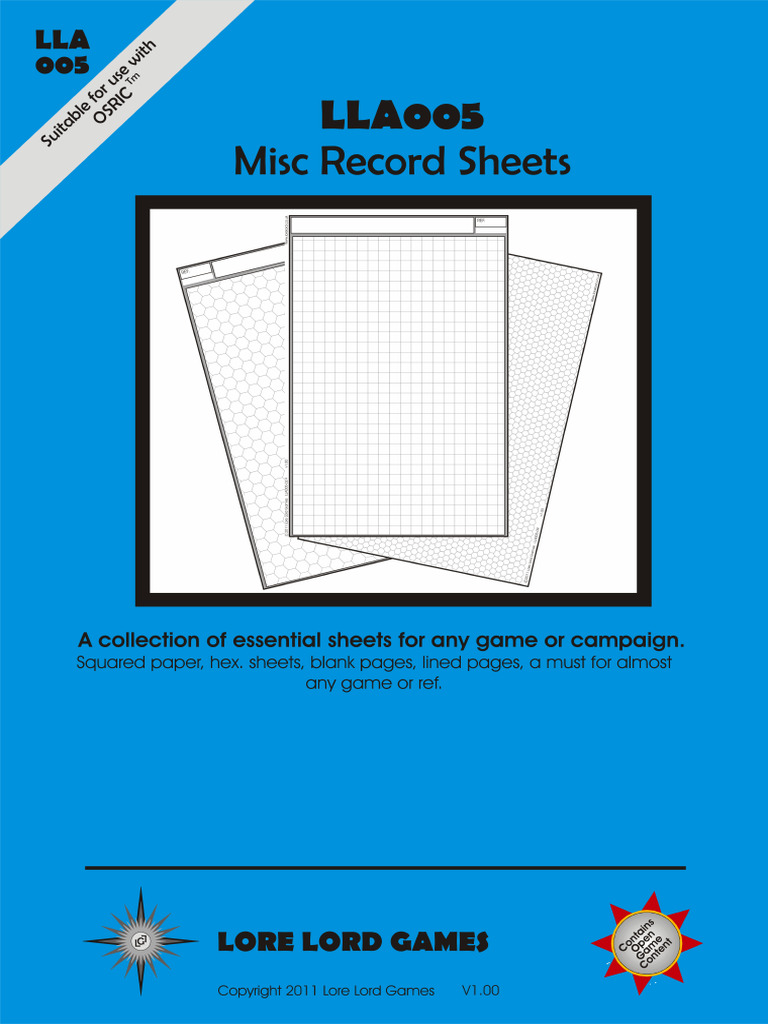 LLA005-Misc Record Sheets | PDF | Copyright | License