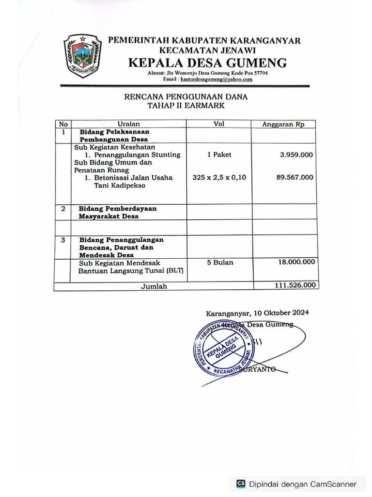 RPD DD Tahap II 2024 | PDF
