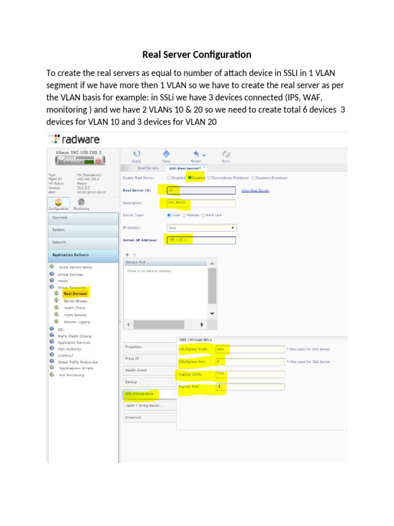 03 - Real Server Configuration | PDF