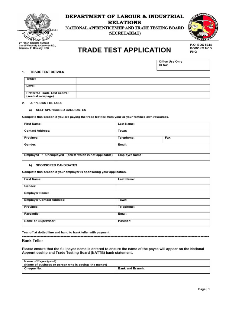 Trade Test Application | PDF | Payments | Cheque