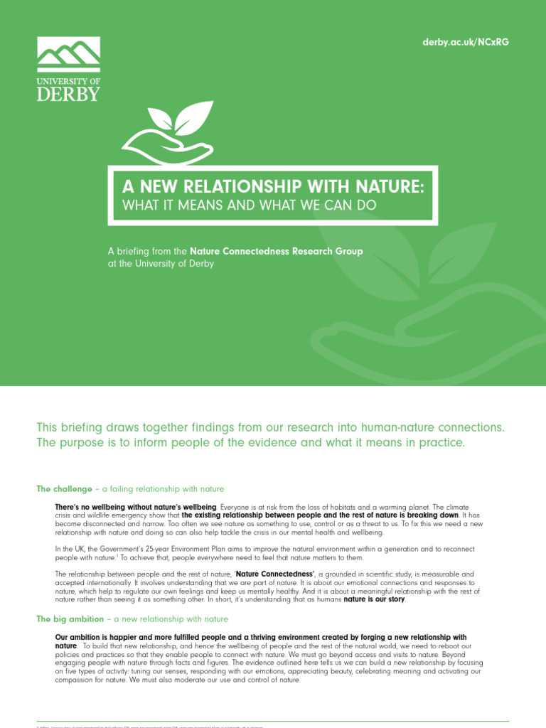 Nature Relationship | PDF | Nature | Well Being