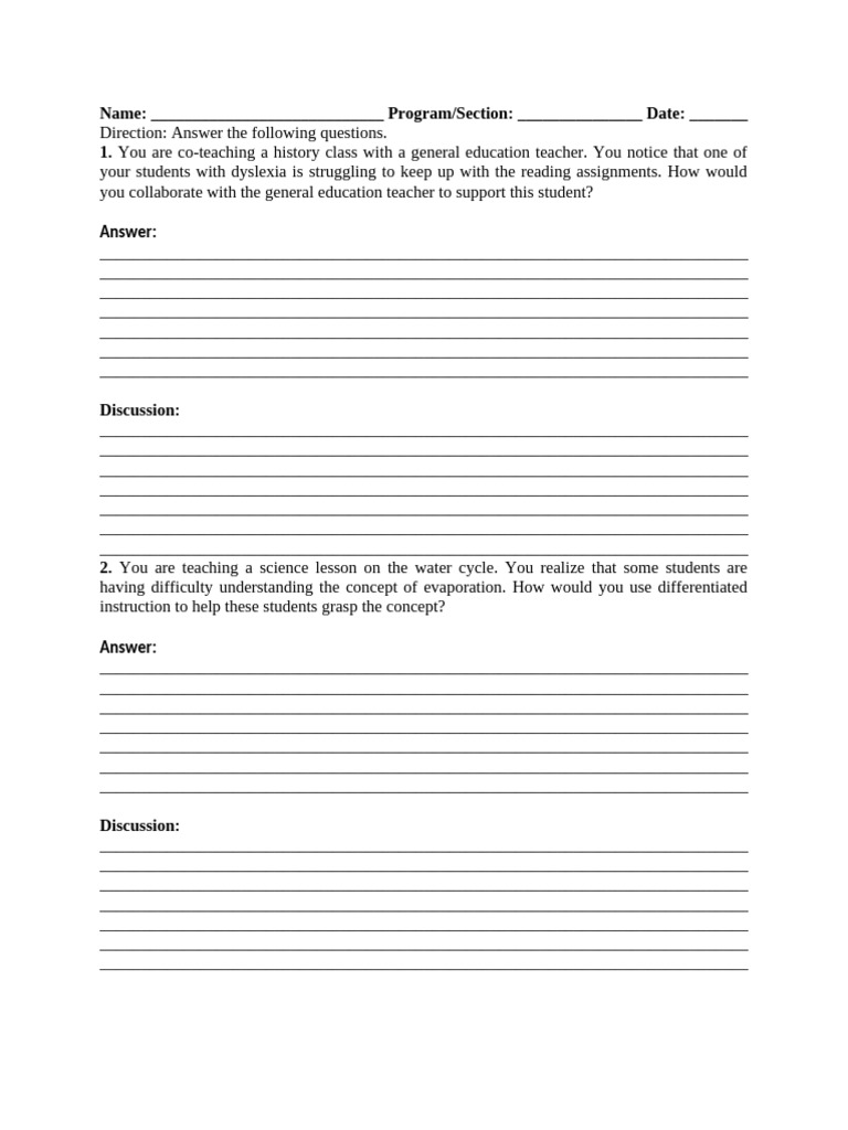 Activity 4 | PDF | Lesson Plan | Teaching
