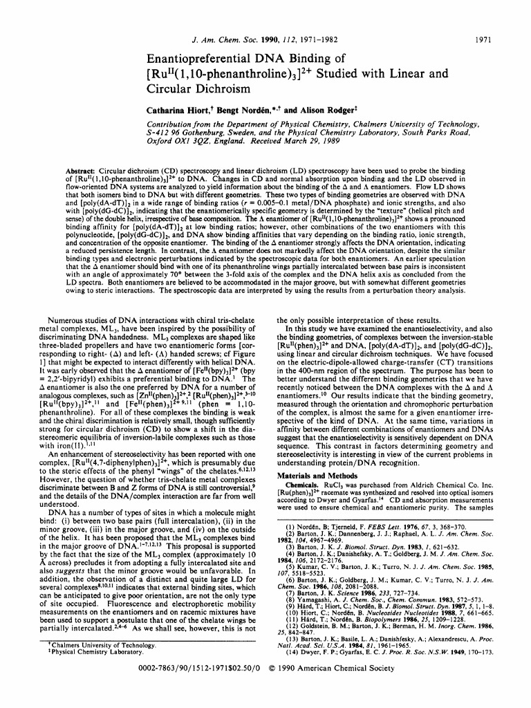 Linear and Circular Dichroism To Monitor DNA Binding | PDF | Dna ...