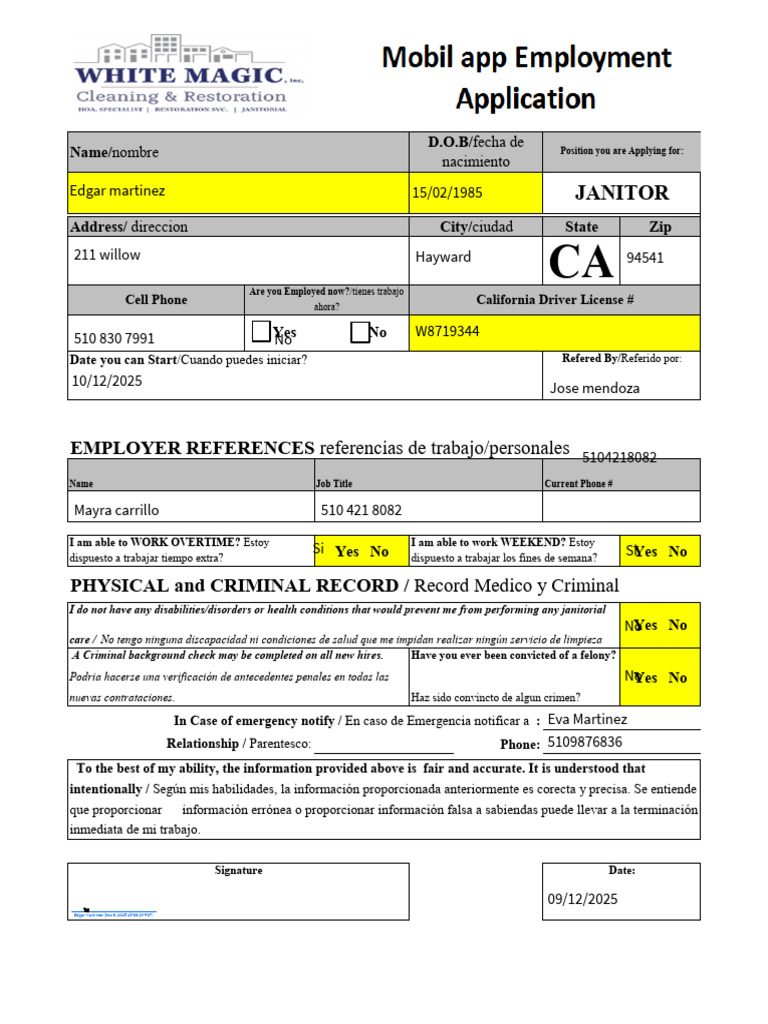 Aplication Form For - Cellphone | PDF