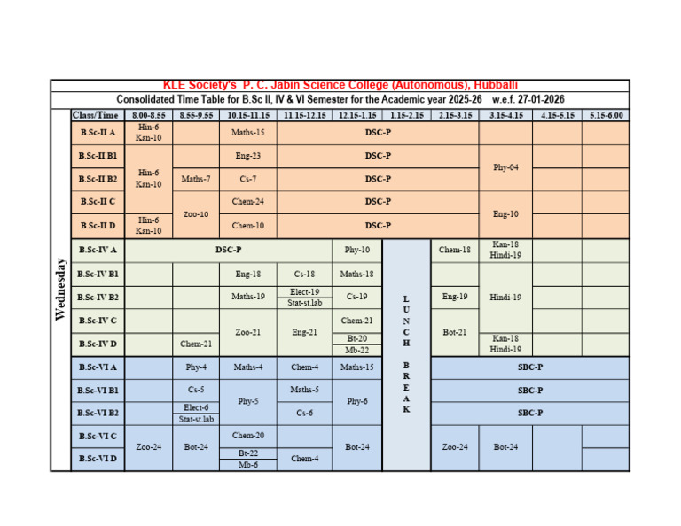 Time Table | PDF