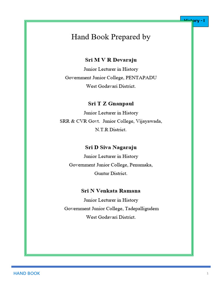 History Hand Book Final | PDF | Ashoka | Moksha