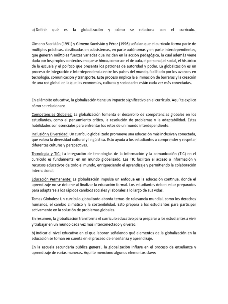 Globalizacion en La Educación | PDF | Plan de estudios | Globalización