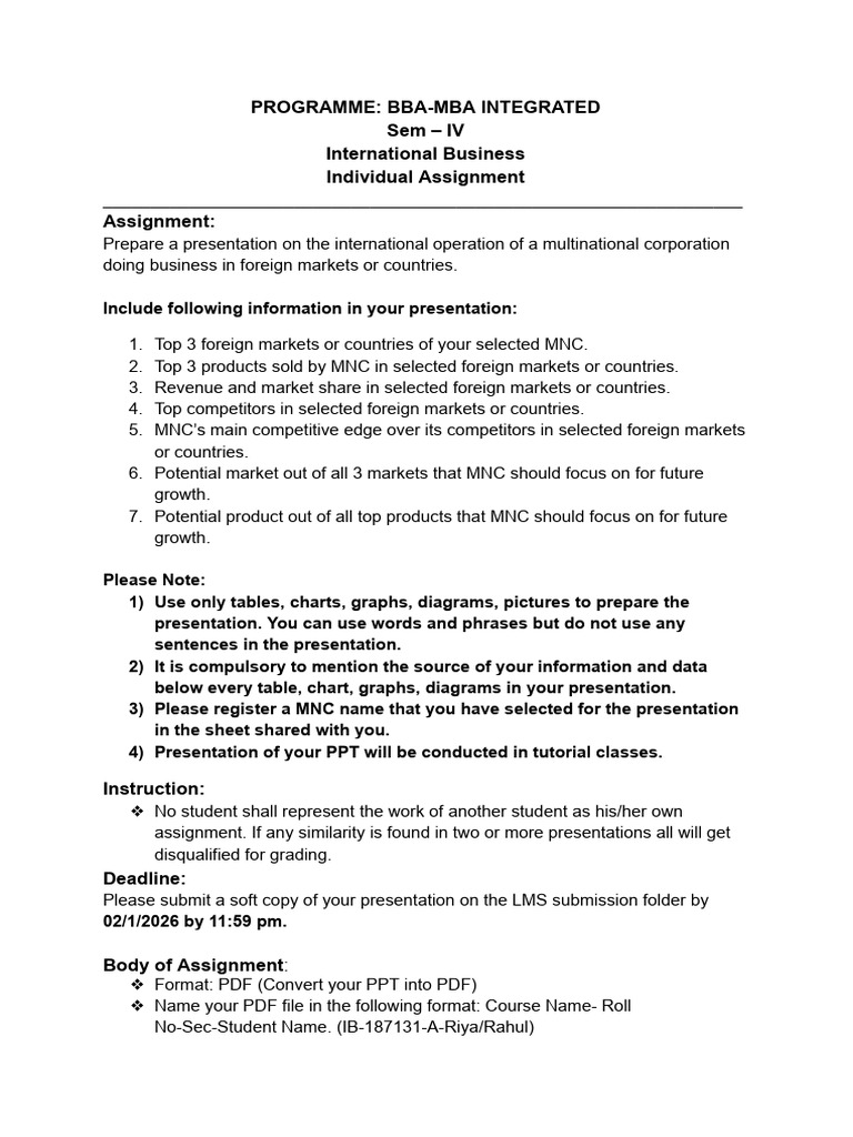 IB Individual Assignment Guidelines 2025-26 | PDF